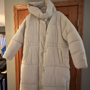 NWOT Hooded Full Length Puffer Jacket
